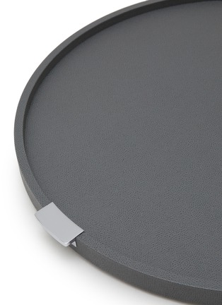 细节 –点击放大 - GIOBAGNARA - Puccini Leather Covered Round Tray — Graphite