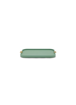 首图 –点击放大 - GIOBAGNARA - Puccini Leather Covered Rectangular Tray — Pistachio