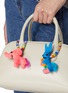 正面 -点击放大 - BUNNY SHAPIRO - Animalito Elephant Bag Charm — Neon Pink