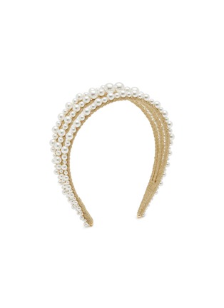 模特儿示范图 - 点击放大 - JENNIFER BEHR - Fiorella Faux Pearl Headband