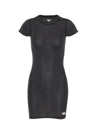 首图 - 点击放大 - ALEXANDERWANG - 纯棉华夫格短袖连衣裙