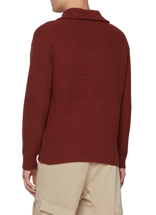 背面 - 点击放大 - JW ANDERSON - Oversized Collar Half Zip Sweater