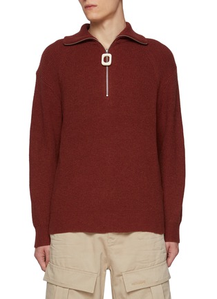 首图 - 点击放大 - JW ANDERSON - Oversized Collar Half Zip Sweater