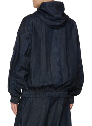 背面 - 点击放大 - JUUN.J - Oversized Oil Treatment Denim Hoodie