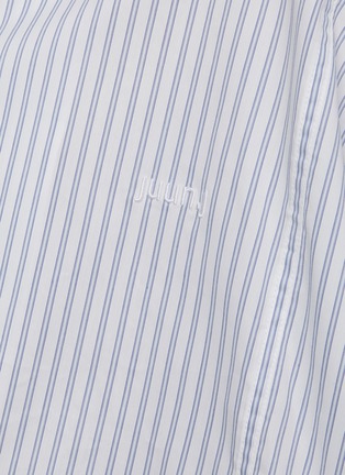  - JUUN.J - Oversized Striped Logo Cotton Blend Shirt