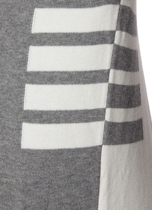  - THOM BROWNE - Two-Tone Four Bar Rib Cotton Cardigan