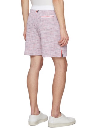 背面 - 点击放大 - THOM BROWNE - RWB Back Pocket Slit Side Cotton Blend Sweatshorts