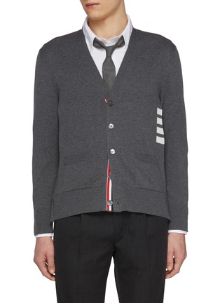首图 - 点击放大 - THOM BROWNE - Four Bar Cotton Cardigan