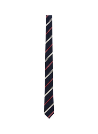 细节 - 点击放大 - THOM BROWNE - Mogador Striped Silk Cotton Tie