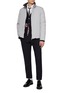 模特儿示范图 - 点击放大 - THOM BROWNE - Patchwork Cable Knit Virgin Wool Cardigan