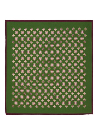 模特儿示范图 - 点击放大 - STEFANOBIGI MILANO - Big Dotted Silk Pocket Square