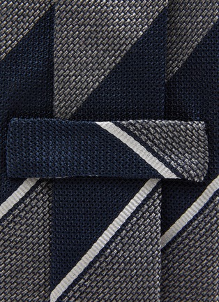 细节 - 点击放大 - STEFANOBIGI MILANO - Striped Granadine Silk Tie