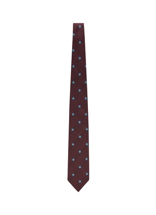 模特儿示范图 - 点击放大 - STEFANOBIGI MILANO - Dotted Silk Linen Tie