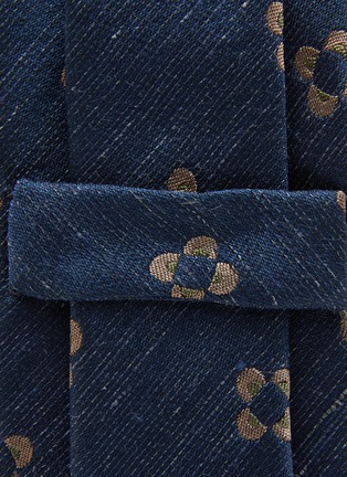 细节 - 点击放大 - STEFANOBIGI MILANO - Floral Silk Linen Tie