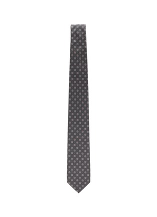 模特儿示范图 - 点击放大 - STEFANOBIGI MILANO - Floral Dotted Silk Tie