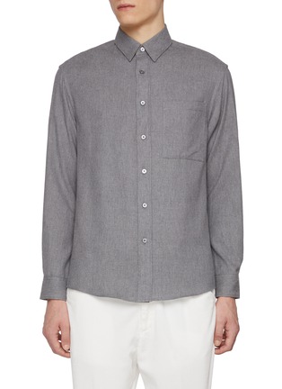 首图 - 点击放大 - CANALI - Chest Pocket Cotton Shirt