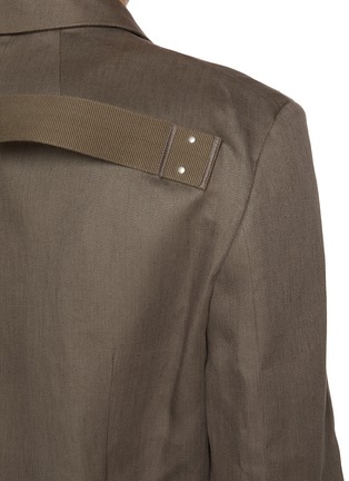  - RICK OWENS - Lido Single Breasted Panelled Linen Blazer