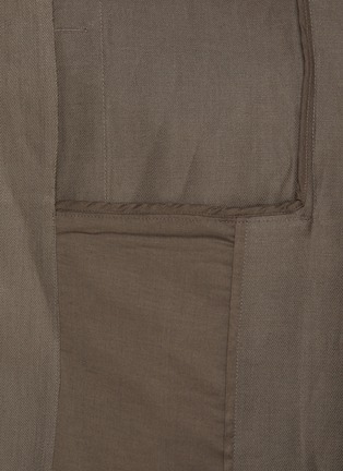  - RICK OWENS - Lido Single Breasted Panelled Linen Blazer