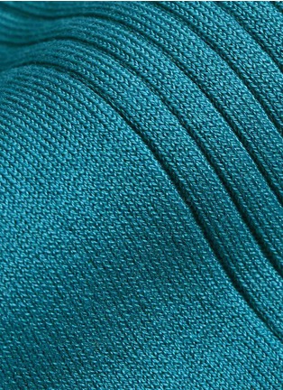 细节 - 点击放大 - LONDON SOCK COMPANY - Simply Satorial Rib Cotton Blend Socks