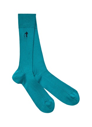 首图 - 点击放大 - LONDON SOCK COMPANY - Simply Satorial Rib Cotton Blend Socks