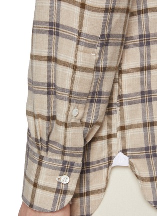  - LUIGI BORRELLI - NAPOLI - Gable Chequered Cotton Wool Shirt