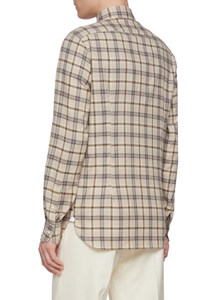 背面 - 点击放大 - LUIGI BORRELLI - NAPOLI - Gable Chequered Cotton Wool Shirt