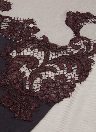 细节 - 点击放大 - LANE’S - The New H Bi-Colour Cashmere Silk Lace Shawl