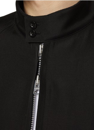  - SACAI - Neck Strap Layered Silk Cotton Coat