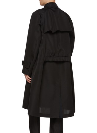 背面 - 点击放大 - SACAI - Neck Strap Layered Silk Cotton Coat