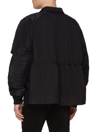 背面 - 点击放大 - SACAI - Elasticated Waist Hybrid Suiting Bomber Jacket