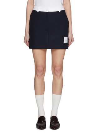 首图 - 点击放大 - THOM BROWNE - 撞色迷你半身裙