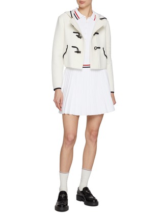 模特儿示范图 - 点击放大 - THOM BROWNE - 三条纹边饰百褶裙