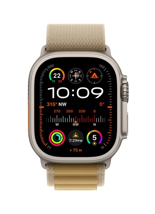 Main View - 点击放大 - APPLE - Apple Watch Ultra 2 GPS + Cellular — Nautral Titanium Case 49mm/Tan Alpine Medium Loop