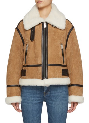 首图 - 点击放大 - MO&CO. - Faux Fur Collar Short Jacket