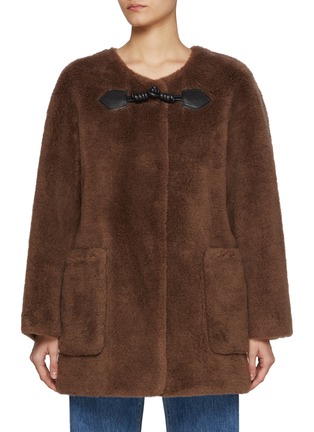 首图 - 点击放大 - MO&CO. - Furry Wool Midi Jacket