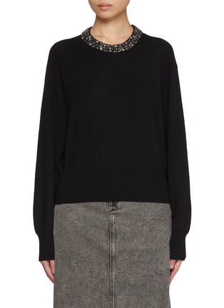 首图 - 点击放大 - MO&CO. - Embroidered Crewneck Wool Cashmere Sweater