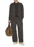 模特儿示范图 - 点击放大 - THE VIRIDI-ANNE - Object Dyed Drawstring Twill Cotton Pants