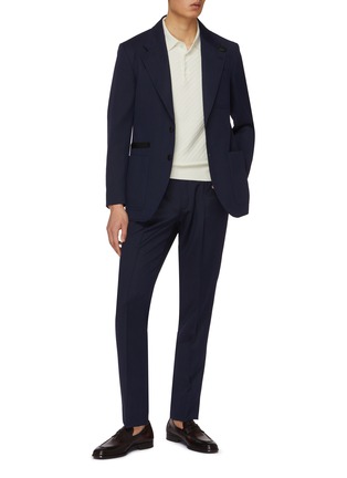 模特儿示范图 - 点击放大 - BRIONI - 半开襟提花 POLO 衫