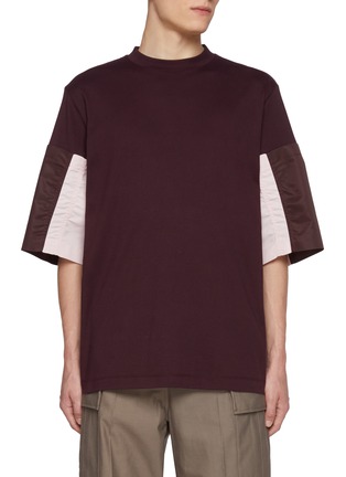 首图 - 点击放大 - TOGA VIRILIS - Hybrid Colour-Block Sleeve T-Shirt