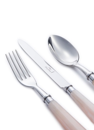 Detail View - 点击放大 - ALAIN SAINT JOANIS - Ravel Stainless Steel Cutlery Set of 4 — Pink