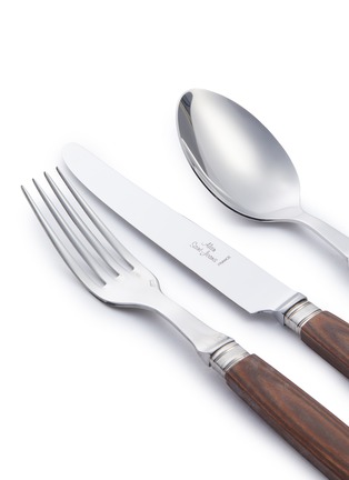 Detail View - 点击放大 - ALAIN SAINT JOANIS - Aloes Stainless Steel Cutlery Set of 4 — Natural