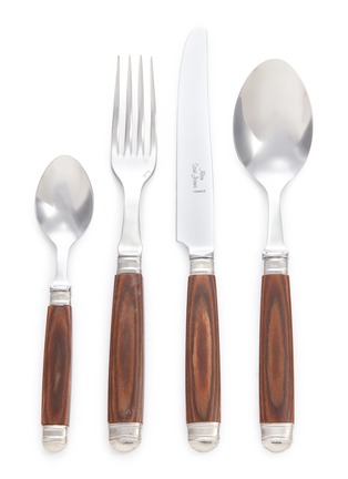 Main View - 点击放大 - ALAIN SAINT JOANIS - Aloes Stainless Steel Cutlery Set of 4 — Natural