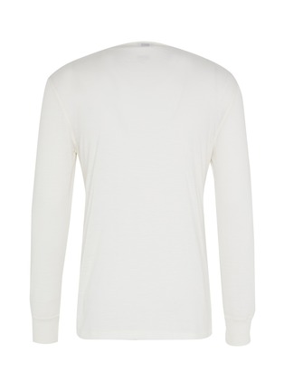 模特儿示范图 - 点击放大 - ZIMMERLI - Long Sleeve Wool Silk T-Shirt