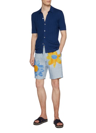 模特儿示范图 - 点击放大 - FRESCOBOL CARIOCA - X John Booth Capsule Felipe Linen Shorts