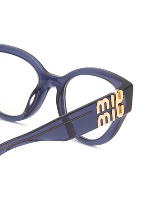 细节 - 点击放大 - MIU MIU - Acetate Oval Optical Glasses