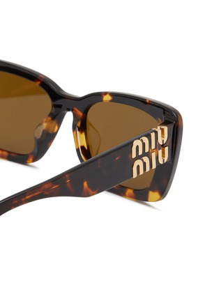 细节 - 点击放大 - MIU MIU - Acetate Rectangle Sunglasses