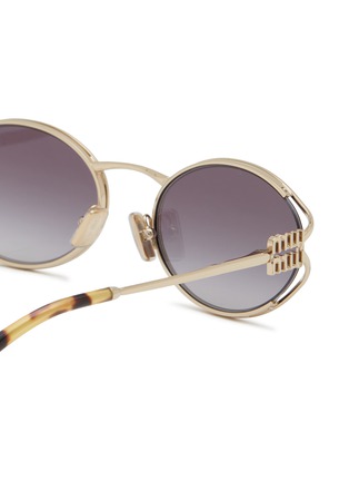 细节 - 点击放大 - MIU MIU - Metal Oval Sunglasses