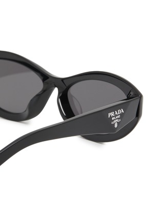 细节 - 点击放大 - PRADA - Acetate Oval Sunglasses