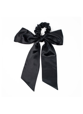 首图 -点击放大 - RE.VITYL - Silk Magic Bow Scrunchie & Ribbon Set — Black