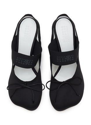 细节 - 点击放大 - MM6 MAISON MARGIELA - 缎面弹力带穆勒鞋